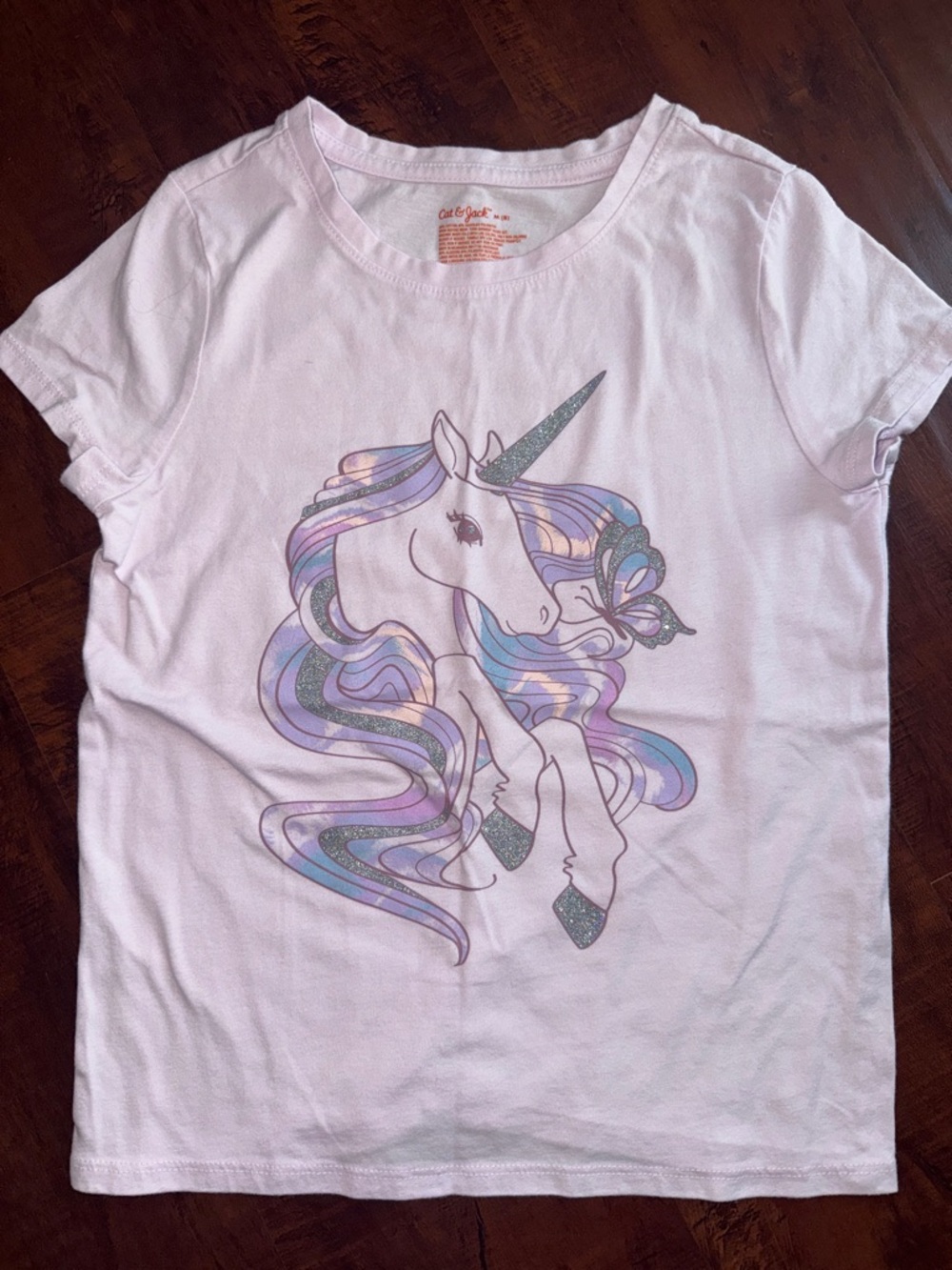 Cat & Jack kids girls Light Purple Unicorn Tee